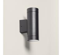 LEDKIA LIGHTING Aplique de Pared Exterior Aluminio Iluminación Doble Cara Negro Oakham Negro GU10