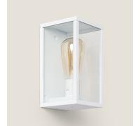 LEDKIA LIGHTING Aplique de Pared Exterior Aluminio y Cristal Atrium Blanco E27