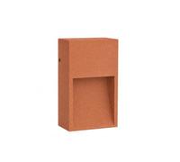 Aplique de Pared Exterior de Cemento Y Aluminio, Aplique Rectangular Led./Naranja