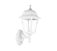 Aplique de Pared Exterior - Lampara de Jardin Rustica - Farola Exterior para Terraza con Luz y Porta Bombilla E27 - Medidas 35x15x19,7 Centímetros, 3 Diseños Diferentes (Blanco, 1 Unidad)