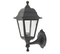 Aplique de Pared Exterior - Lampara de Jardin Rustica - Farola Plastico para Terraza con Luz y Porta Bombilla E27 - Medidas 35x15x19,7 Centímetros, 3 Diseños Diferentes (Negro, 1 Unidad)