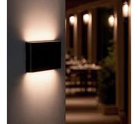 Aplique de Pared Exterior LED 12W Aluminio Iluminación Doble Cara Vesta Negro
