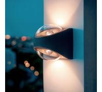 Aplique de Pared Exterior LED 12W Aluminio Iluminción Doble Cara Adelfa