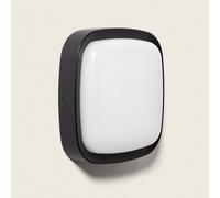 Aplique de Pared Exterior LED 12W Iluminación Cuadrado Negro Beilen