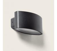 Aplique de Pared Exterior LED 15W Iluminación Rectangular Aluminio Negro Masha