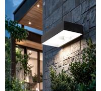 Aplique de Pared Exterior LED 6W con Sensor de Movimiento PIR Karl Solar Negro