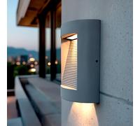 LEDKIA LIGHTING Aplique de Pared Exterior LED Regulable 16W Cemento Zalix Gris Piedra