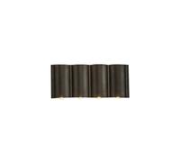 Aplique de Pared Exterior Moderno, Aplique de Pared Exterior Led con Iluminación Hacia Arriba Y Hacia Abajo, Resistente Alua, Lámpara de Porche de Aluminio Negro de 4 Luces, Iluminación Arquitectónica