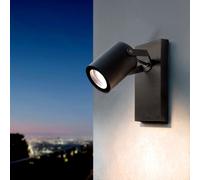 LEDKIA LIGHTING Aplique de Pared Exterior Orientable Aluminio 1 Foco Midway Negro GU10