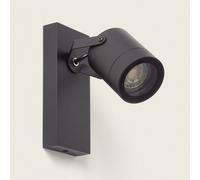 LEDKIA Aplique de Pared Exterior Orientable Aluminio 1 Foco Midway Negro