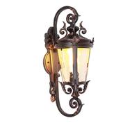 Aplique de Pared Exterior Retro Tradicional e Impermeable de Estilo clásico Europeo. Iluminación Exterior para Villas, Jardines, pasillos, Balcones y terrazas. Casquillo E27.
