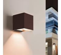 LEDKIA LIGHTING Aplique de Pared Exterior Solar LED Aluminio Denny Square Óxido
