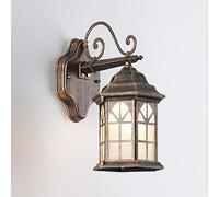 Aplique de Pared Exterior Vintage Estilo Farol Victoriano para Porche, Apliques de Pared de Aluminio Impermeables con Cristal para Exteriores, Ideales para Casas, garajes y Patios Delanteros