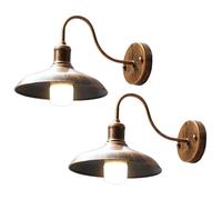 Aplique de pared exterior vintage IP54, resistente al agua y al óxido, lámpara de pared de hierro con cuello de cisne, lámpara de granero E27, luces de porche estilo granja para patio, puerta principa