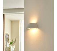 Aplique de pared Felia de Lindby, blanco, yeso, 24 cm, E14