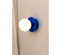 Aplique de pared Globen Lighting ART DECO, azul/blanca, Ø 16 cm, IP44
