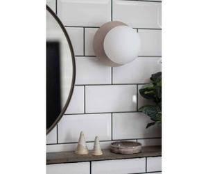 Aplique de pared Globen Lighting ART DECO, blanco/blanco, Ø 16 cm, IP44