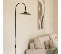 Aplique de pared Globen Lighting COBBLER, verde, altura 75 cm, cristal