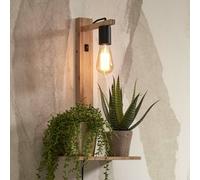Aplique de pared GOOD & MOJO Flores con repisa, color natural
