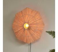 Aplique de pared GOOD & MOJO «Panama», color natural, Ø 65 cm, con enchufe