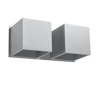 Aplique de pared gris Quad 2 dos luces