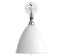 Aplique de pared Gubi Bestlite BL7, blanco/cromo, Ø 16 cm, E14