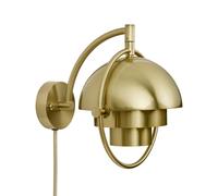Aplique de pared Gubi Multi-Lite, color latón, metal, G9 True