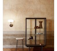 Aplique de pared Gubi Stemlite, negro-cromo, ancho 32 cm, enchufe