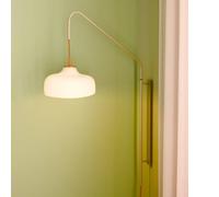 Aplique de pared HÜBSCH Current, arena claro, saliente 71 cm