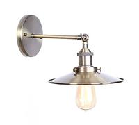 Aplique de pared industrial con acabado en níquel, lámpara de tocador de pared vintage, lámpara de montaje en pared con brazo oscilante ajustable, farol de baño de granja, farol de pared rústico para