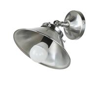 Aplique De Pared Interior De Latón Macizo E14 Ajustable En Plata