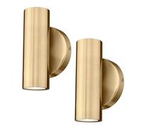 Aplique de Pared, Juego de 2, iluminación de Pared LED Regulable Moderna Dorada, lámpara de Pared para Interiores sin cableado, Accesorio para Dormitorio, Sala de Estar, Pasillo