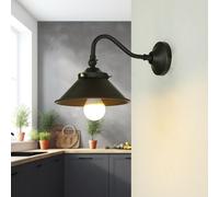 Aplique De Pared Lámpara De Bronce Macizo E14 En Bronce Oscuro Mate Ajustable