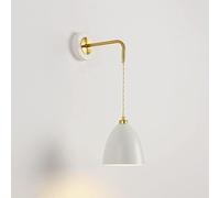 Aplique de pared - Lámpara de pared para mesita de noche, aplique de pared para interiores E27, apliques de pared colgantes, lámparas de pared de metal, lámparas de techo colgantes (monocolor blanco