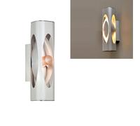 Aplique de Pared Lámpara Indirekt Aluminio Cepillado Forma Columna Plata