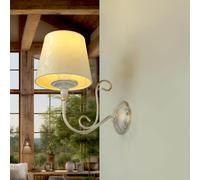 Aplique De Pared Lámpara Shabby Chic Barroco Patrón E27 Tela Metal Clásico