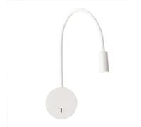 Aplique de Pared Lectura Moderno nórdico 3W con Interruptor Luces for Sala Estar Lámpara for Dormitorio retráctil Accesorios iluminación (Negro 2)(White 1)