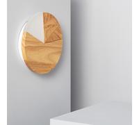 LEDKIA LIGHTING Aplique de Pared LED 18W de Madera Farmaajo Natural