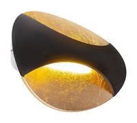 Aplique de pared LED Alexandra (6 W, Negro/Dorado, Blanco cálido)