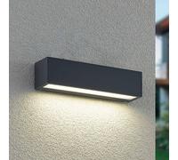 Aplique de pared LED Arcchio Lengo, 25 cm, antracita, down, CCT