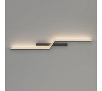 Aplique de pared LED clásico, aplique de pared minimalista para interiores, aplique de pared lineal de tira larga, barra de luz negra para tocador de baño, sobre espejo, lámpara de pared para mesita