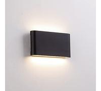 Aplique de pared LED de 12W Lámpara de pared de jardín Aplique de porche IP65 Decoración impermeable Accesorio de iluminación Aplique de pared exterior de aluminio Iluminación Antióxido Linterna