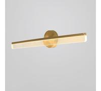 Aplique de pared LED de cobre de estilo minimalista con tira larga de acrílico for tocador, iluminación de pared con cableado fijo for baño, sala de estar, dormitorio, comedor, villa.(Small)