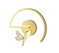 Aplique de Pared LED de Mariposa Moderno, lámpara de Pared de Media Luna para Dormitorio, Sala de Estar, Escalera, iluminación Decorativa de Interior con diseño artístico de Hierro y Silicona, ca