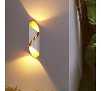 Aplique de Pared LED en Espiral, lámpara de Pared enchufable de 10 W, lámpara de Pared LED Blanca cálida de 3000 K hacia Arriba y hacia Abajo para Sala de Estar, Dormitorio, Pasillo, escaleras, baño