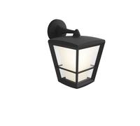 Aplique de pared led exterior inalámbrico econic philips hue gris de aluminio luz fría 6500k intensidad regulable ip44 1200 lm