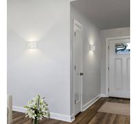Aplique de pared LED Helestra VID, blanco, arriba/abajo, IP65