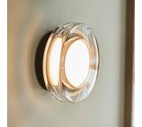 Aplique de pared LED Hugo de LOOM DESIGN, transparente, Ø 17 cm, IP65, CCT
