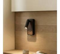 Aplique de pared LED Lindby Tallis, negro, USB-C, orientable