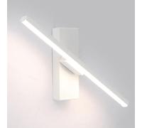 Aplique de Pared LED Lineal Regulable, lámpara de Pared Ajustable con Interruptor, Apliques Modernos con cableado, iluminación de Pared Interior para Sala de Estar, Dormitorio y Espejo.